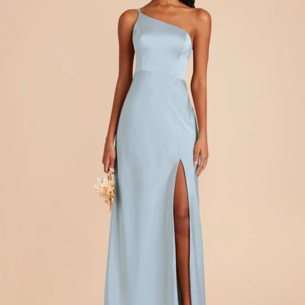 Birdy Grey Blue One-Shoulder Gown